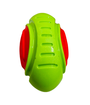 Pado TPR Rubber Dual Color Rugby Ball With Squeker 17.3x10.2x10 cm -Green & Red